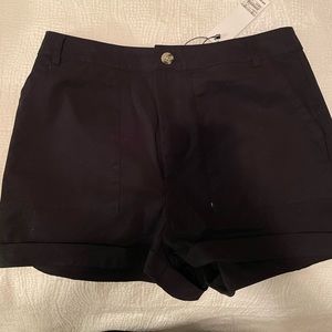 Black casual shorts